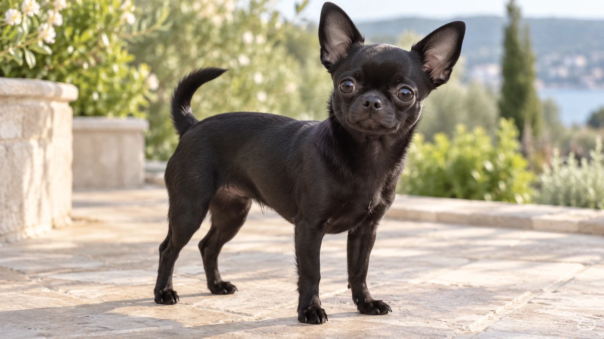 Chihuahua köpek — siyah renk
