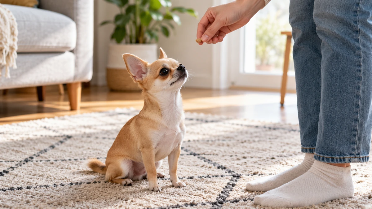 Chihuahua yavru köpek — komut ve eğitim