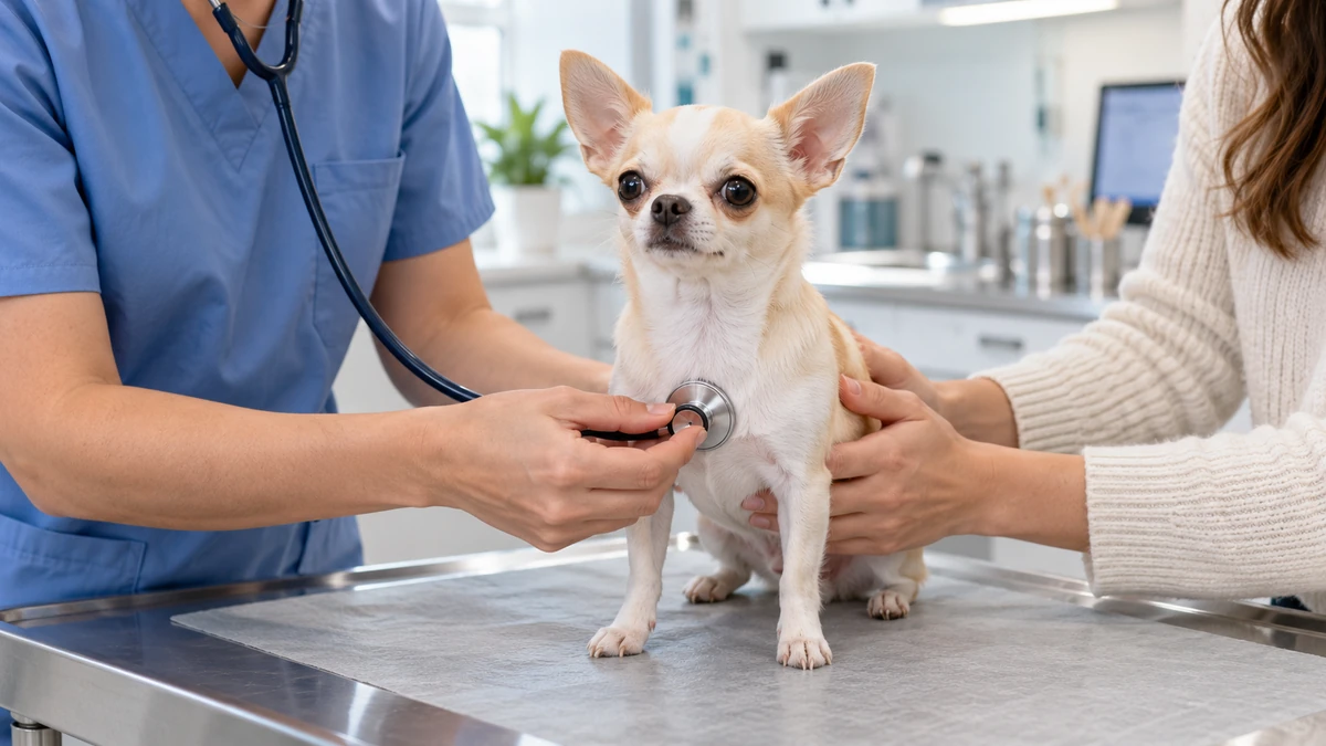 Chihuahua köpek — veteriner kontrolü