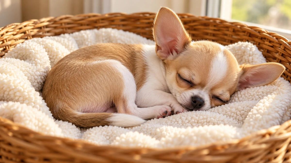 Chihuahua ilan — uyuyan Chihuahua yavru ilan fotoğrafı